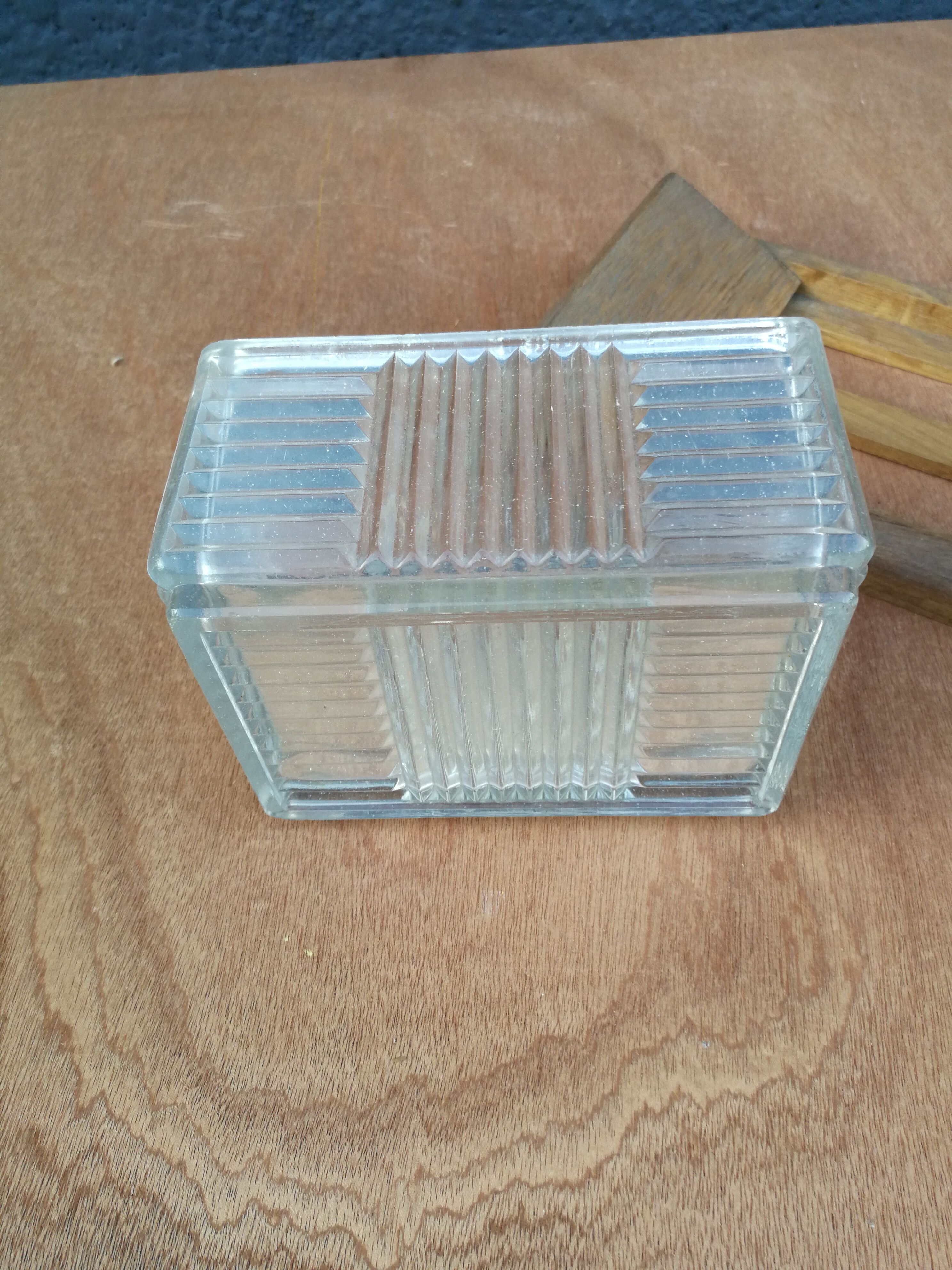 Beurrier bois et verre