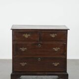 Subtle English Antique Oak Chest from the 18th Century