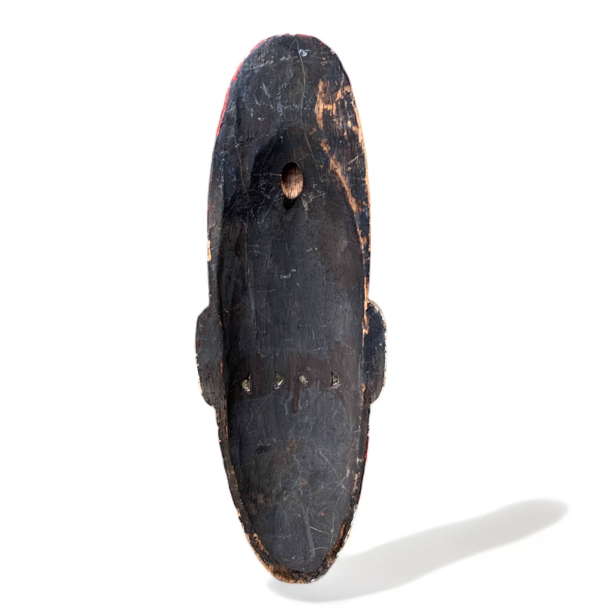 Traditional Javanese mask 30cm Java Indonesia made and painted old vintage hand