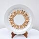 Old Hollow Dish Art Deco Sarreguemines Earthenware Decor Orange Flowers D 28cm