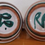 2 Handheld candlesticks design ceramic Robert Picault