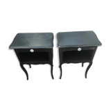 Pair of bedsides painted in black