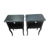 Pair of bedsides painted in black