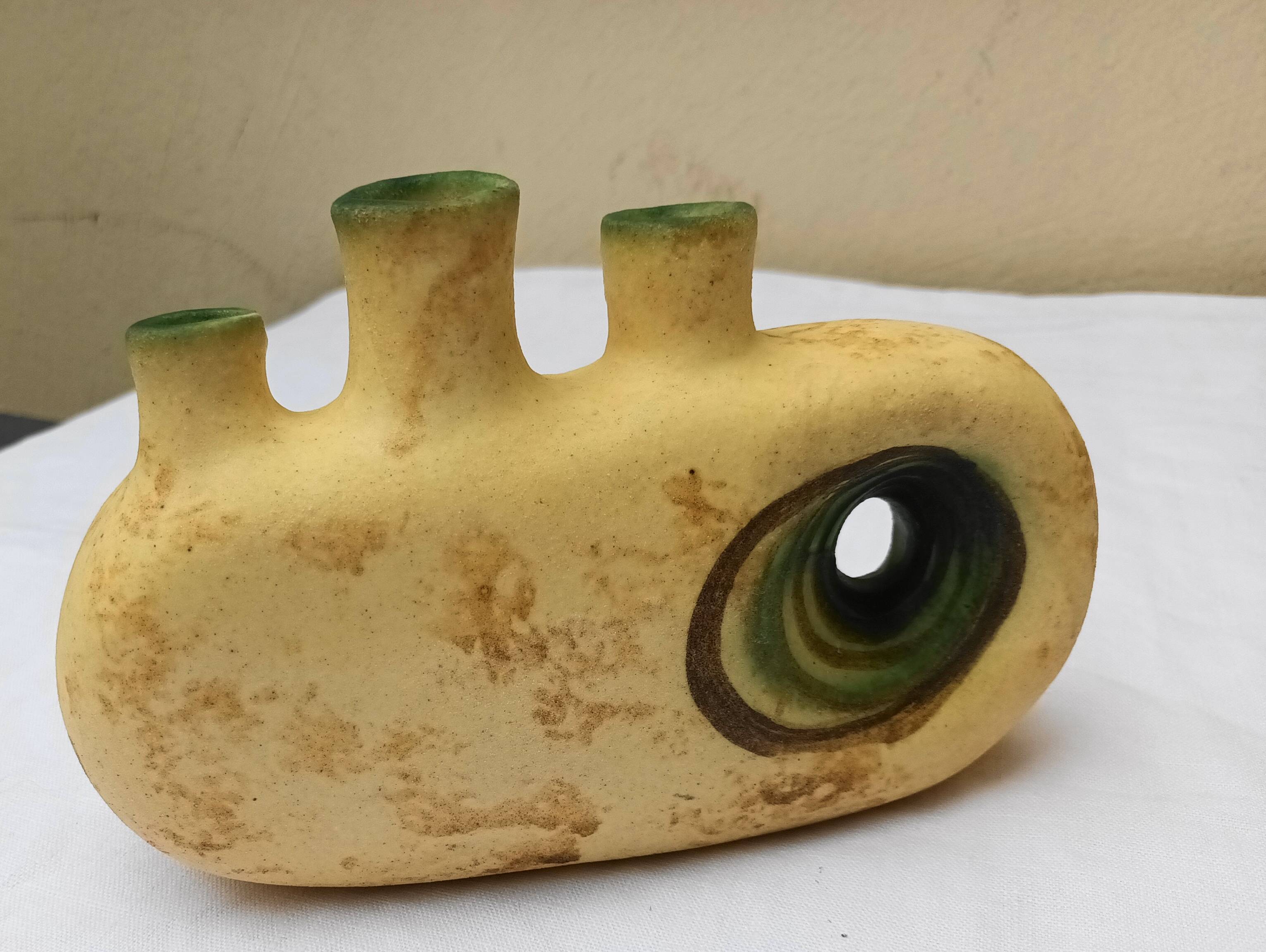 Set of 2 ceramic pieces by Nikos Dazelidis, 60s