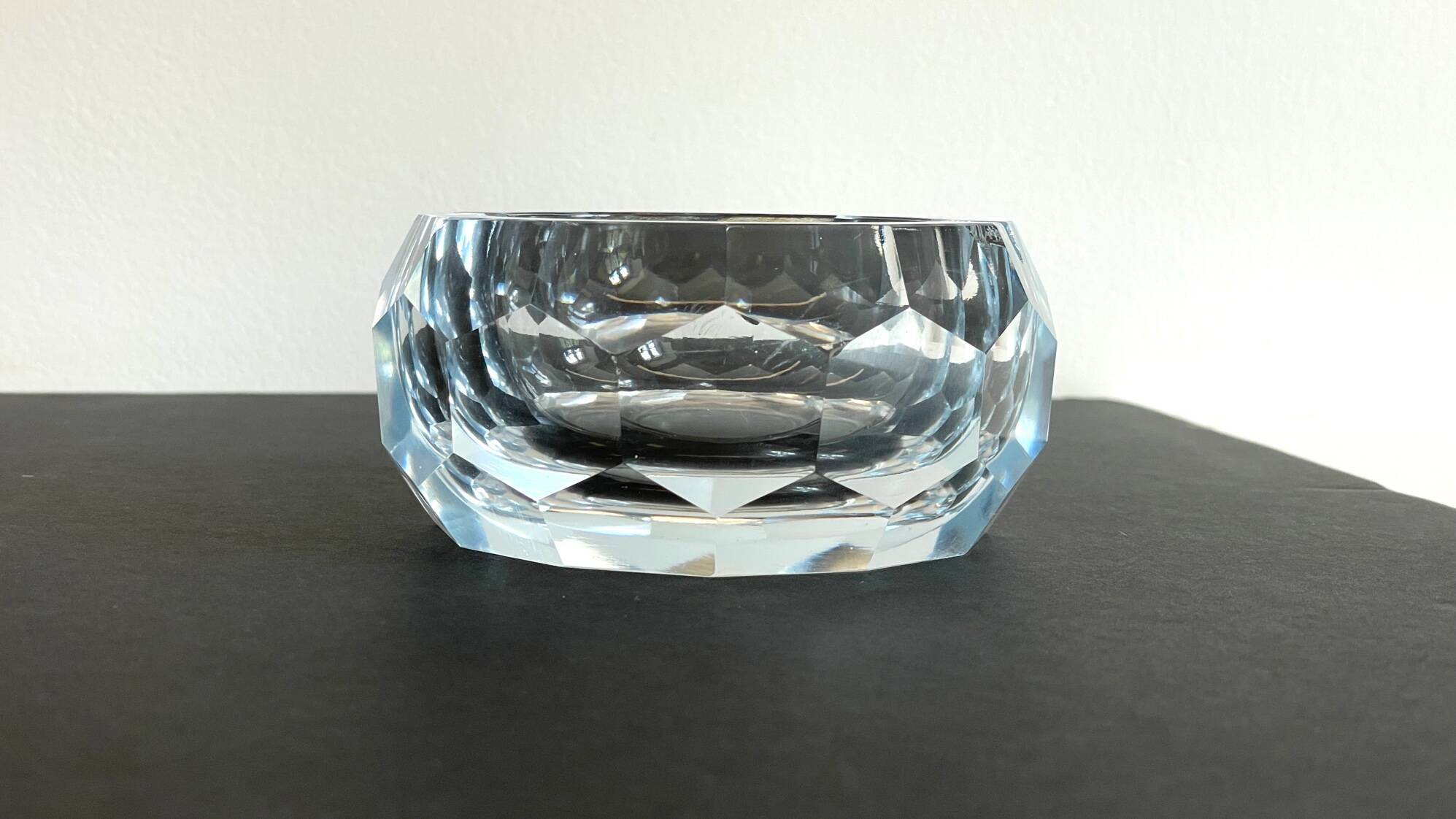 Vintage Multifaceted Crystal Ashtray