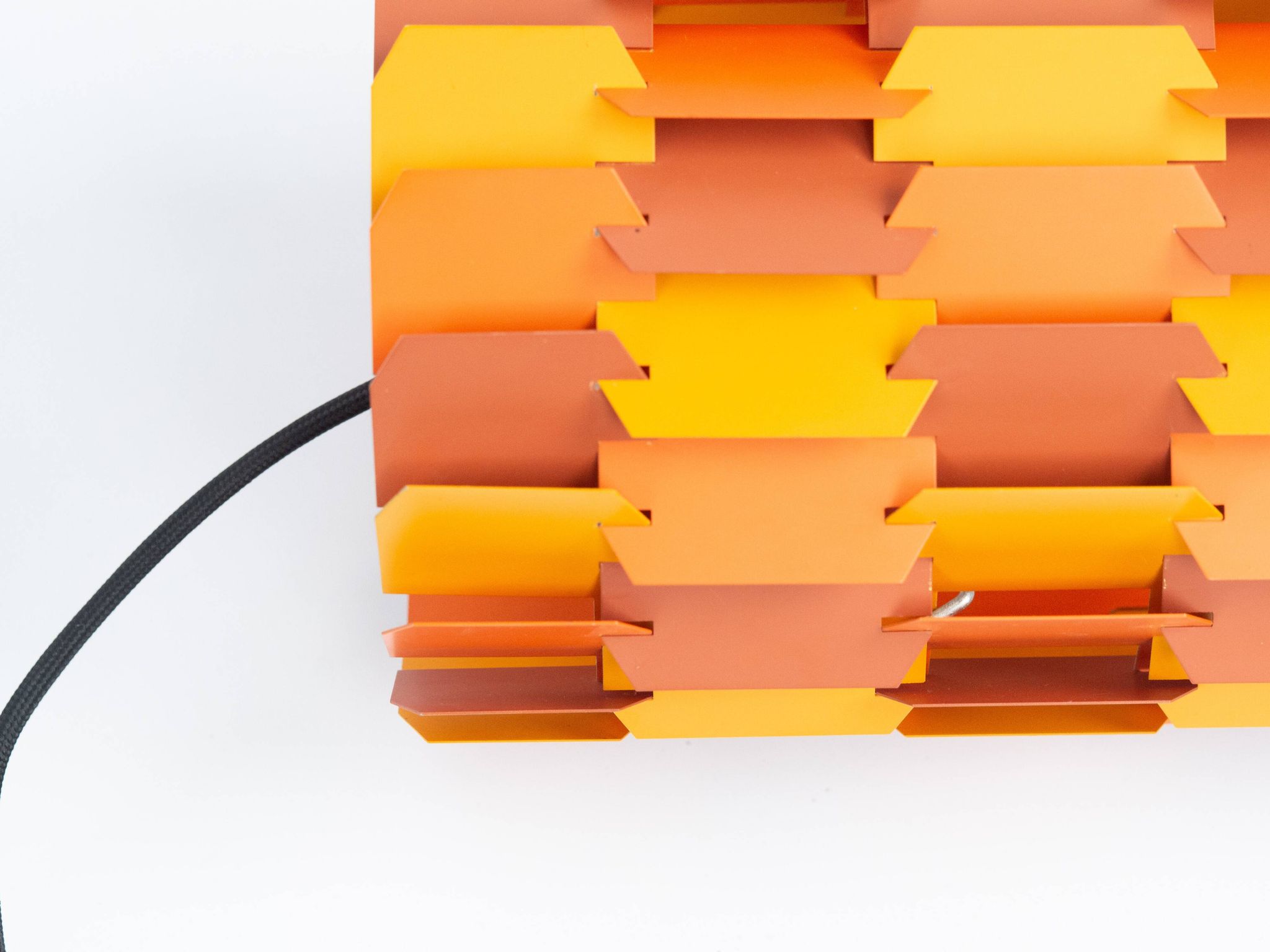 Vintage Danish pendant light Facet pop by Louis Weisdorf, Lyfa, 1972