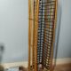 Column shelf range 24 CD metal and bamboo, 80s