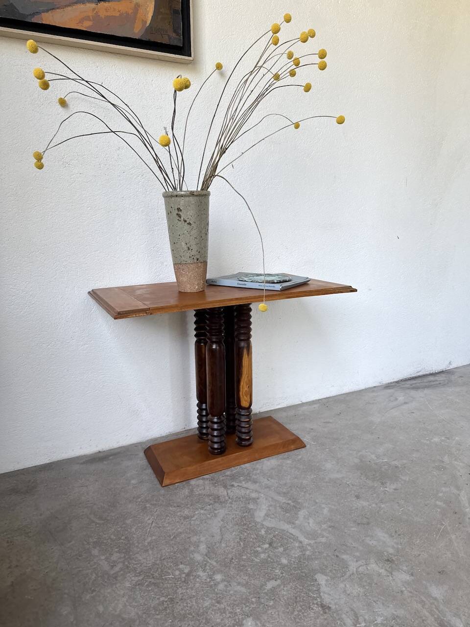 Dudouyt Courtray oak art deco console table