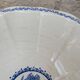 Vintage large salad bowl Gien Rouen model blue arabesques 30x14cm