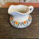 Old pitcher roberto rigon white ceramic polychrome decor vintage