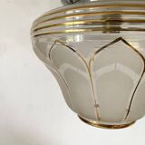 Art Deco ceiling light in frosted glass and gilding