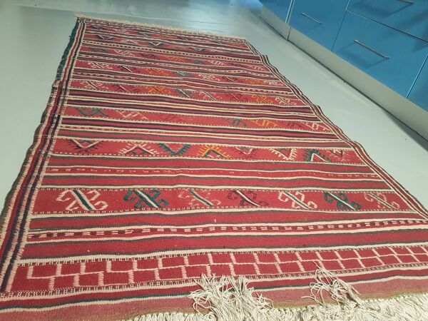 Tapis kilim iranien fait main 100% laine -249x141cm