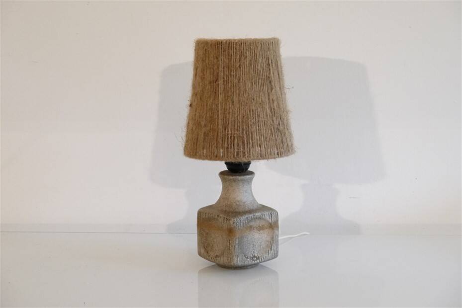 Danish ceramic and rope lamp 1960