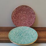 Set of 2 vintage Magdalithe plates made in France