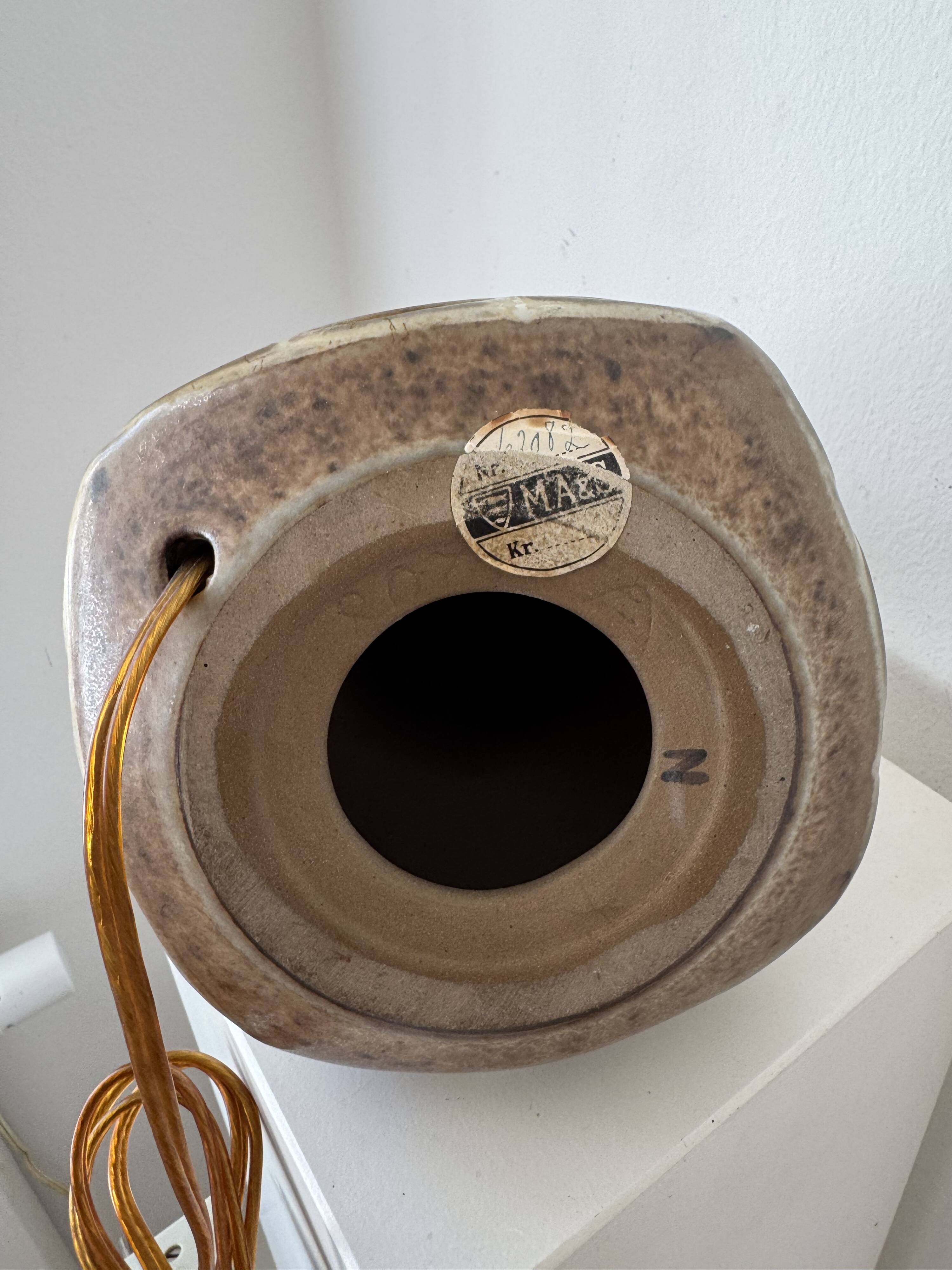 Handmade table lamp by Marianne Starck for Michael Andersen & Son, Denmark, 1970s