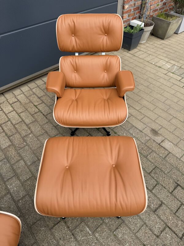 Vitra Eames Lounge chair XL + Ottoman, Cognac leder & Santos Palissander