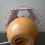 Vintage lamp wood and wool
