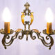 Large chandelier set and 2 appliques, Poillerat, 1950