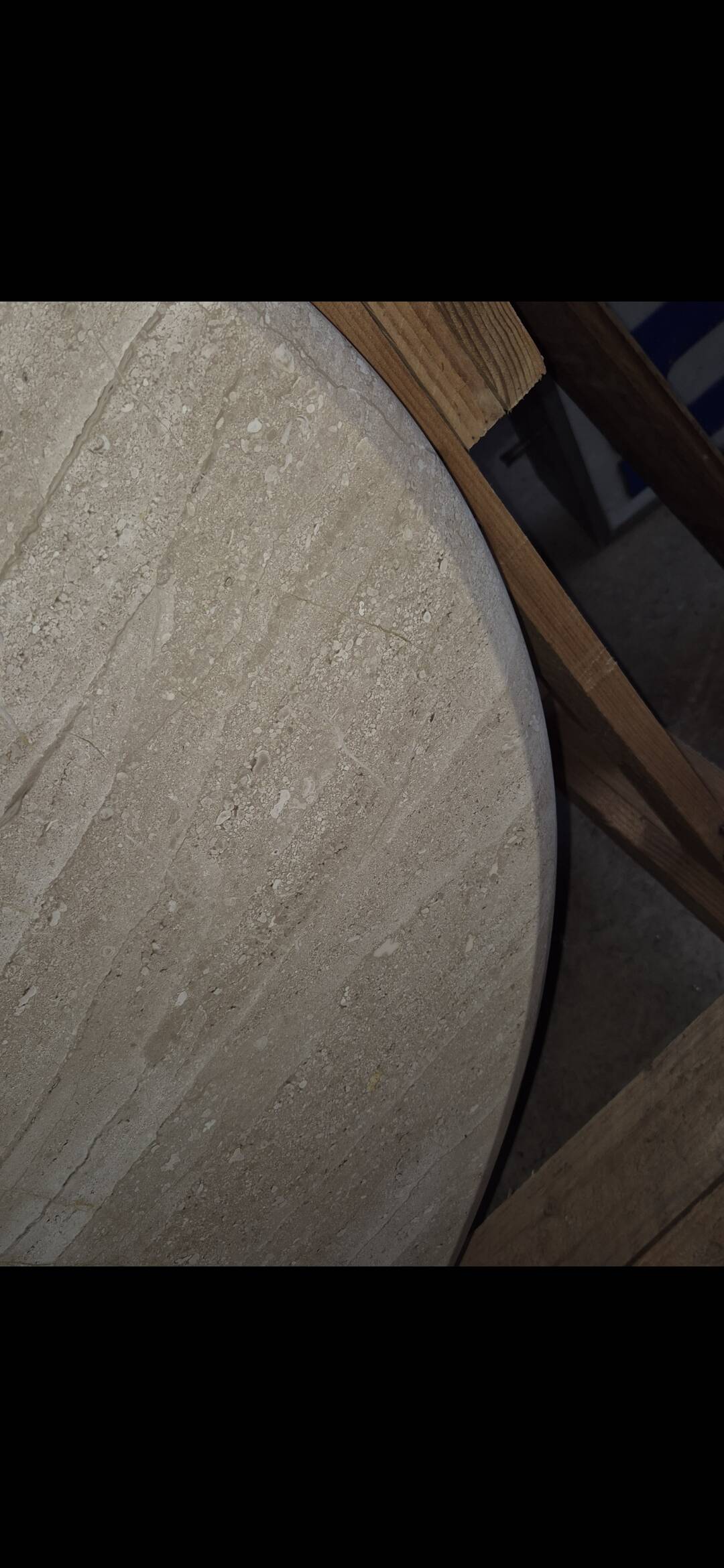 1970s travertine dining table