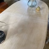 Oval table with integrated extension