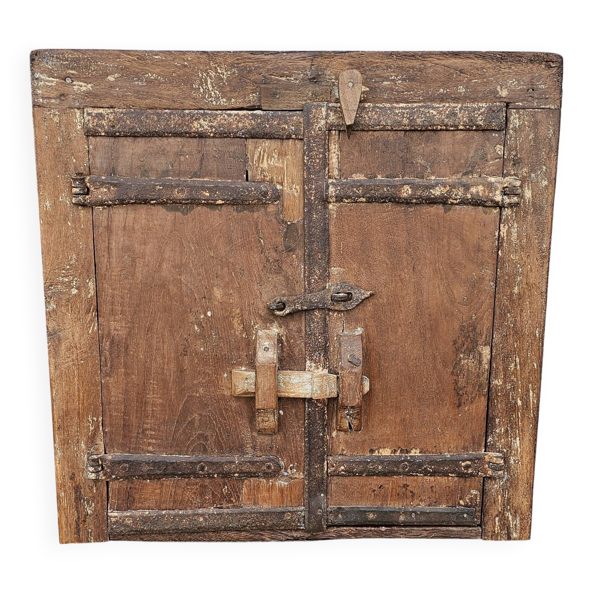 Old wooden tribal window