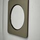 1970s Italian Space Age Smoked Glass and Circular Wall Mirror