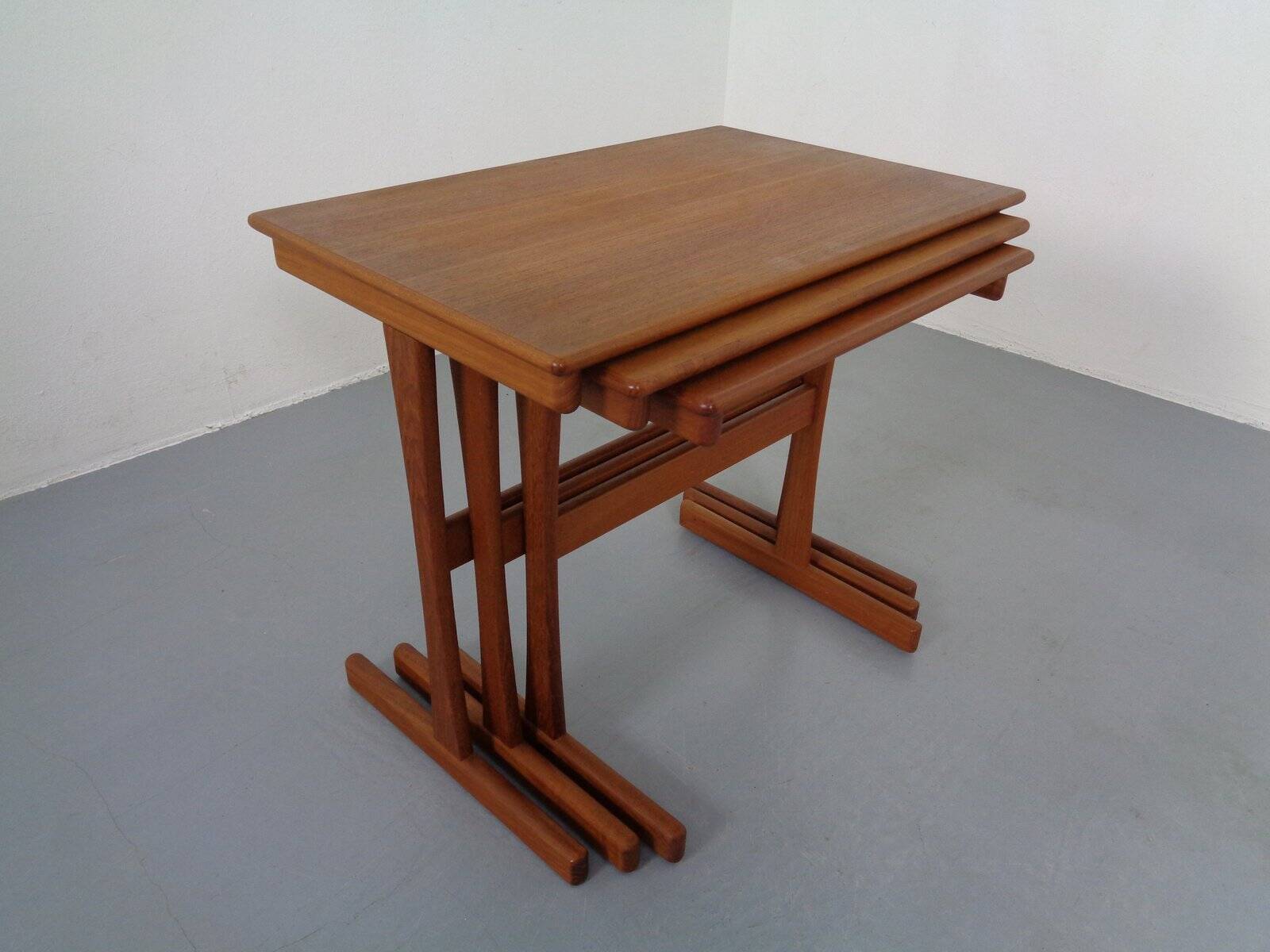 Danish Teak Nesting Tables, 1960s, Set of 3