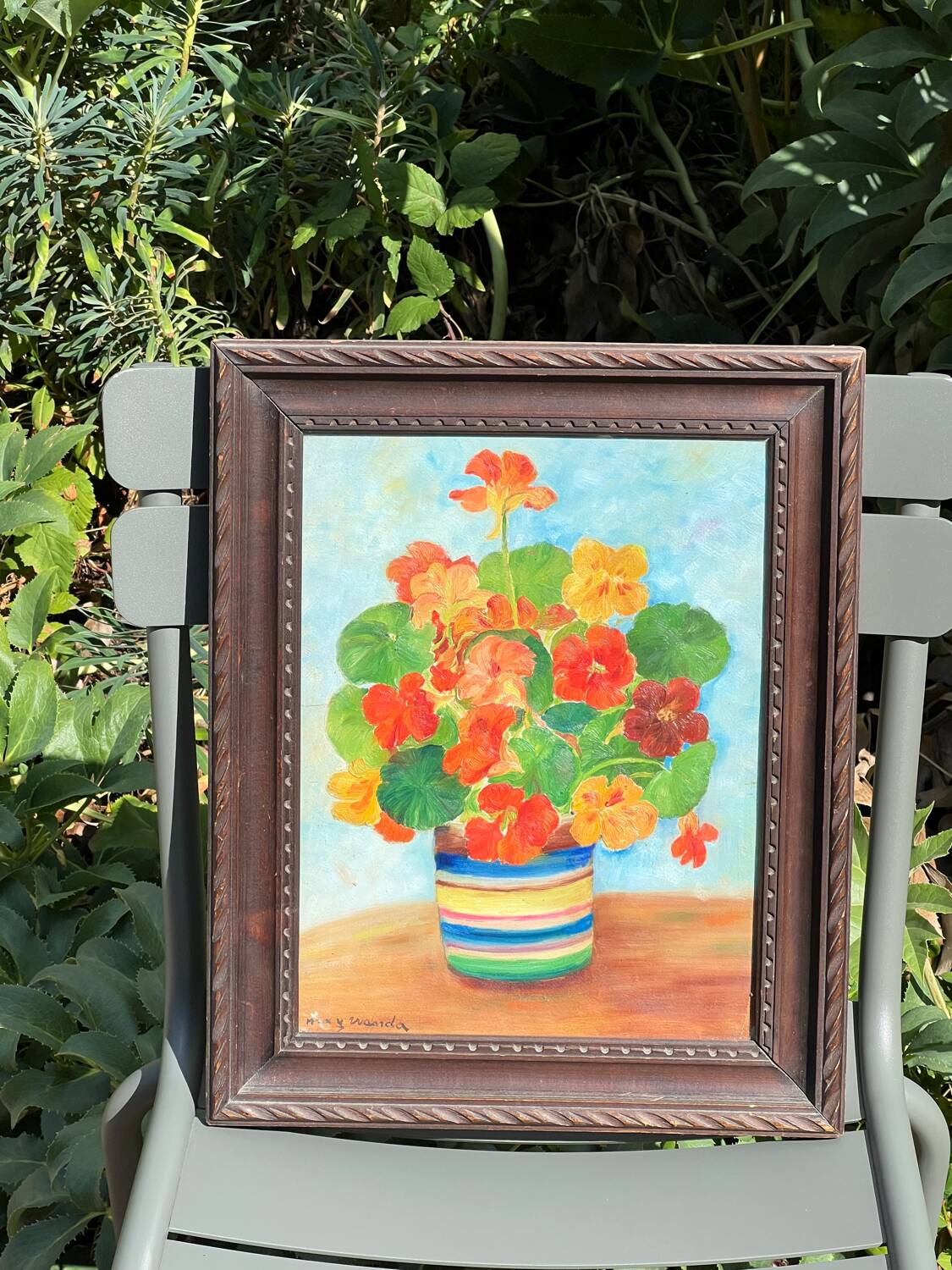 Still life - bouquet - student of Foujita