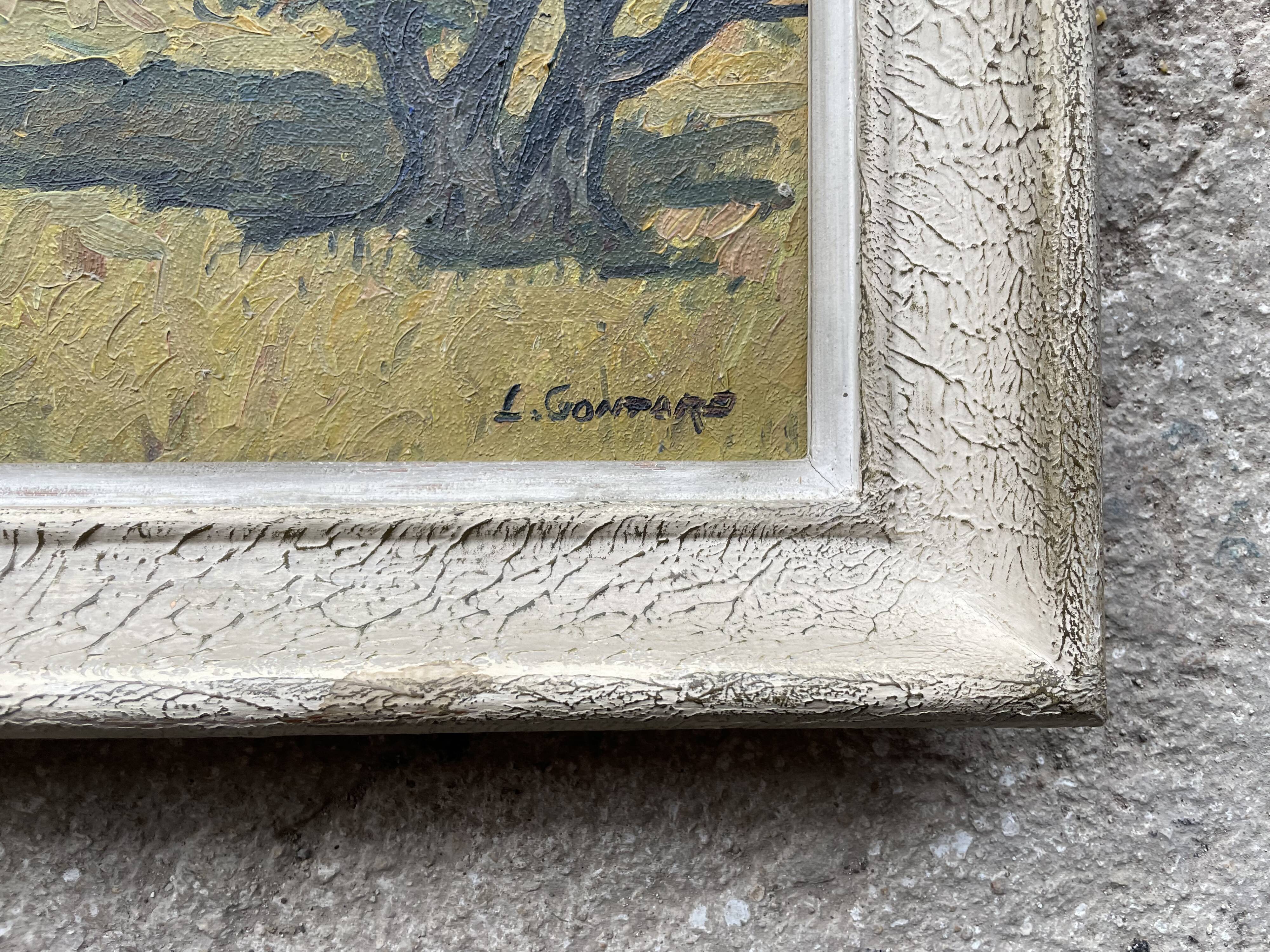 Mediterranean landscape painting signed L. Gontard