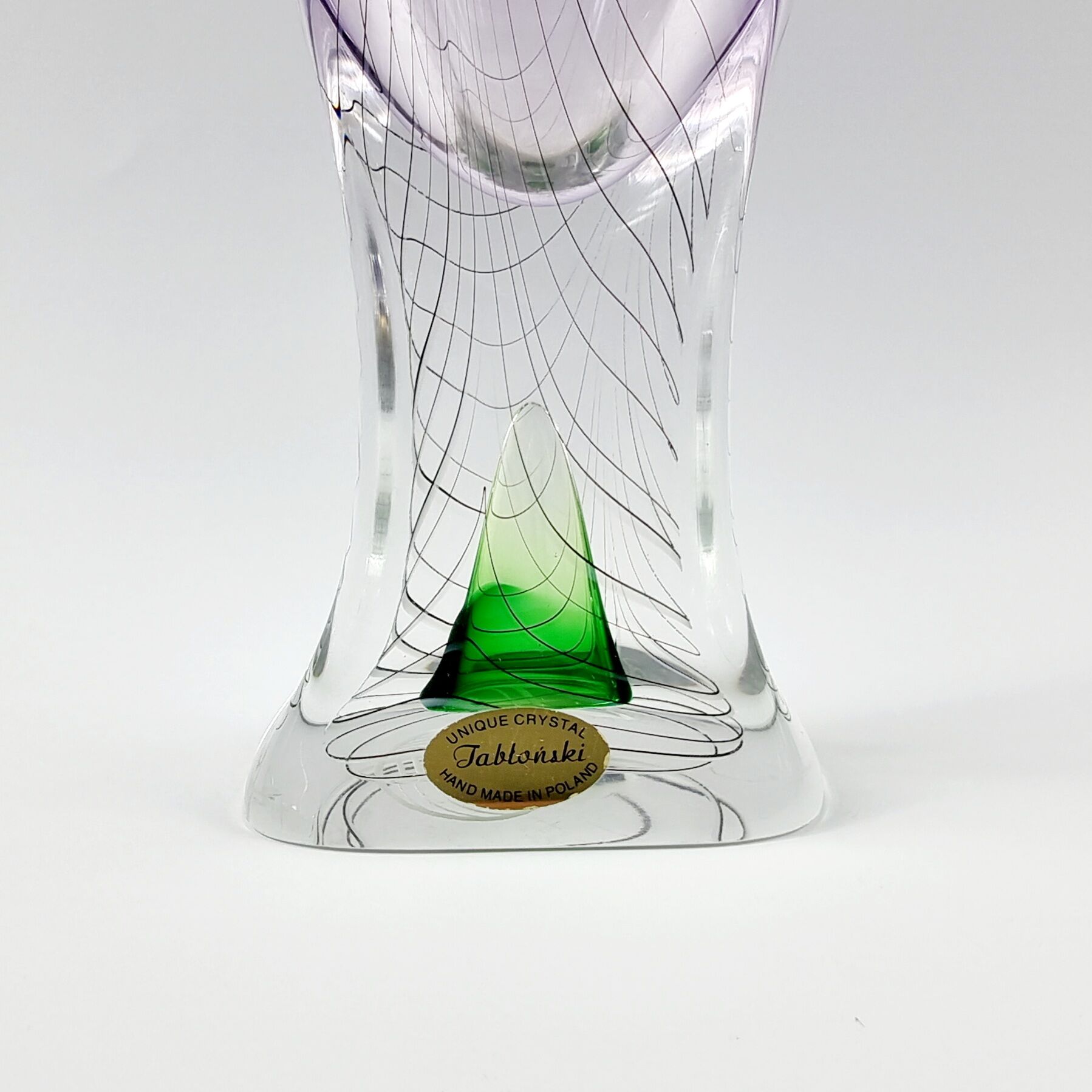 Art Glass Crystal Vase by Adam Jablonski, 1980s