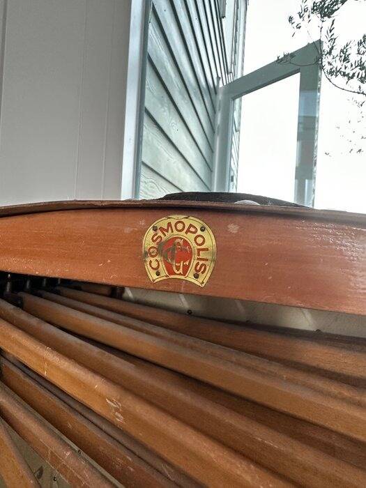 Large travel trunk wardrobe Cosmopolis – vintage leather trunk