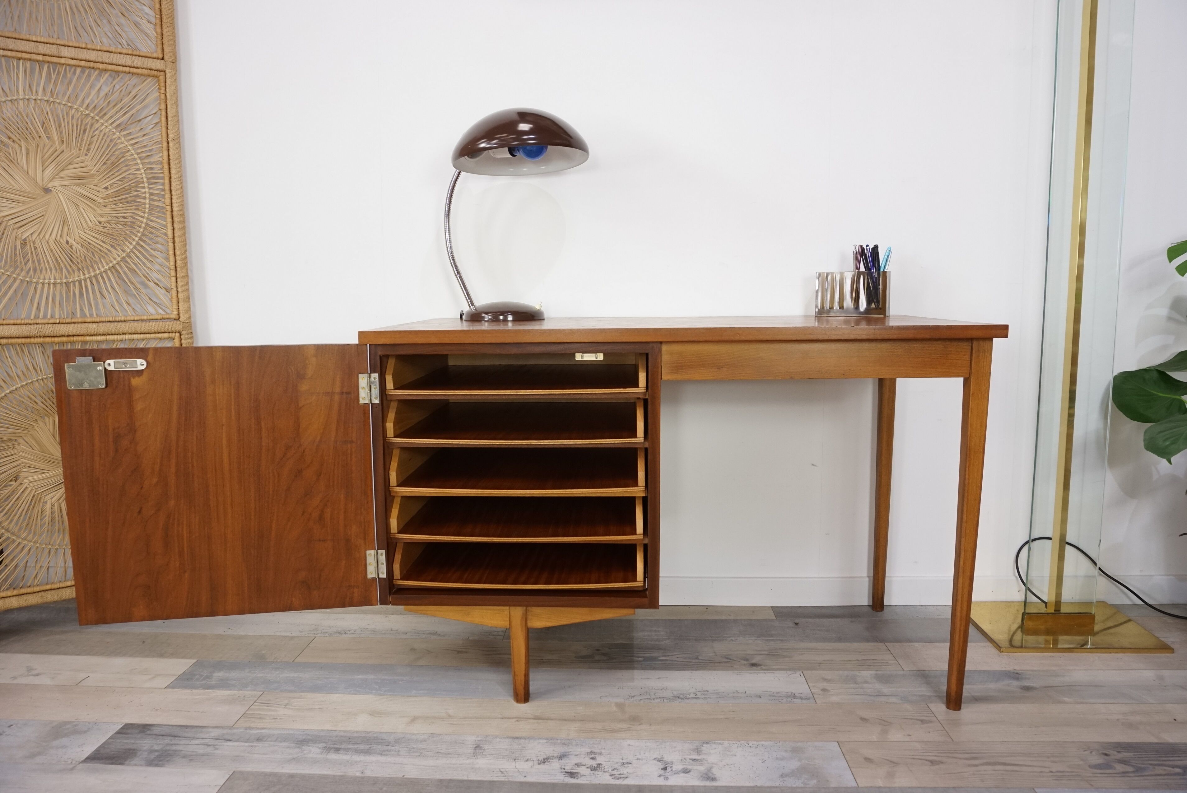 Teak desk 50s - 60s by CombinEurop