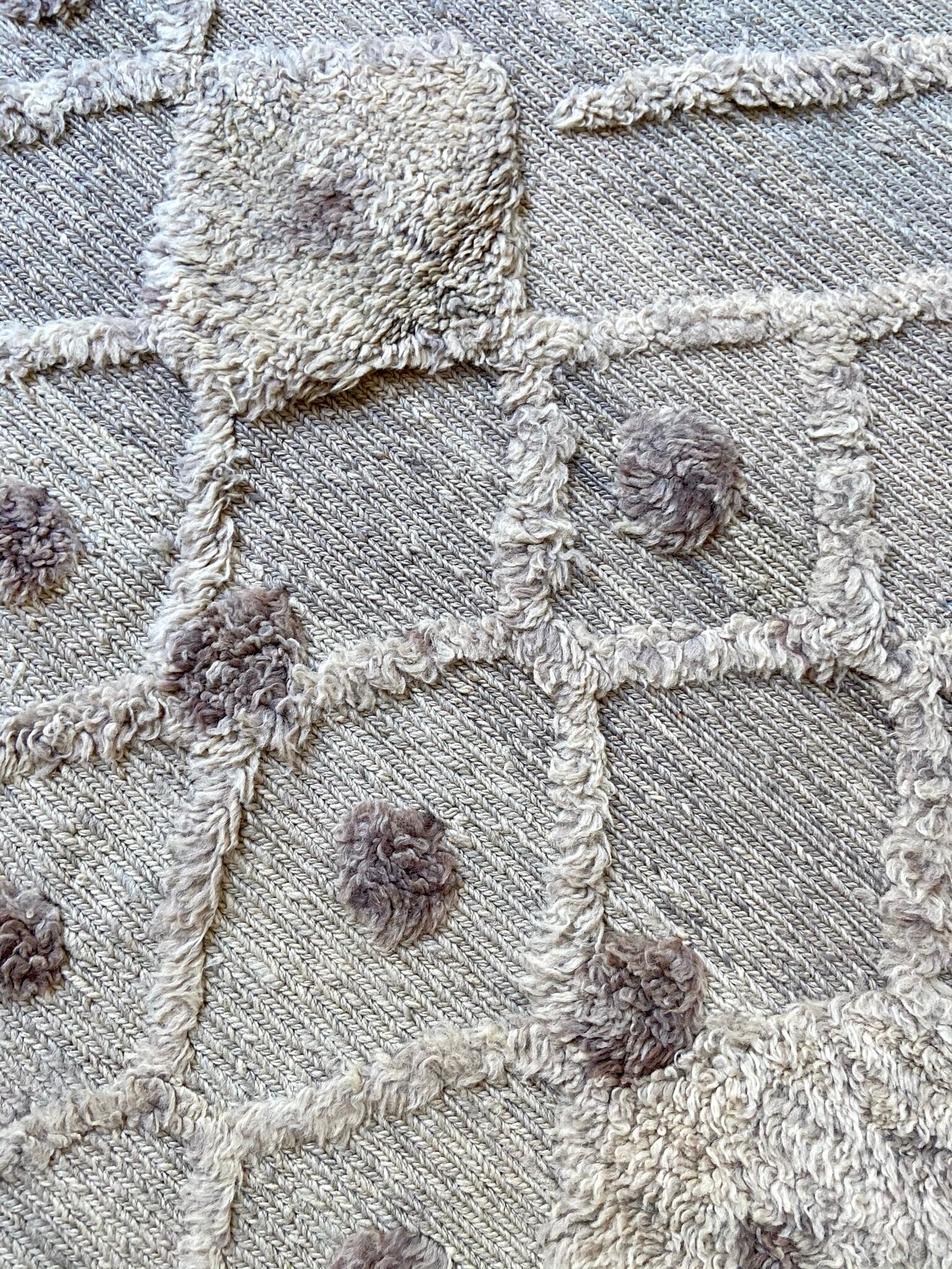 Grey berber carpet - 200 x 138 cm