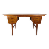 Desk Made In Teak Wood, Unique Design, Finnish From 1960s