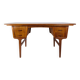 Desk Made In Teak Wood, Unique Design, Finnish From 1960s