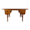 Desk Made In Teak Wood, Unique Design, Finnish From 1960s