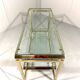 Brass & Bevelled Glass Two Tier Console Table 1970’s