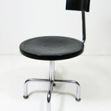 Architects chair with tubular steel frame, height adjustable
