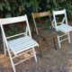 Vintage wooden folding chairs