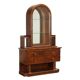 Antique Art Deco display cabinet in walnut with drawers, Italy, 19th century.
