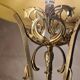 Art Nouveau lamp, chiseled bronze, old Majorel style base, signed glass paste basin 57x38