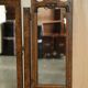 Table de toilette gothique en noyer Burr & Burl avec ferrures en laiton