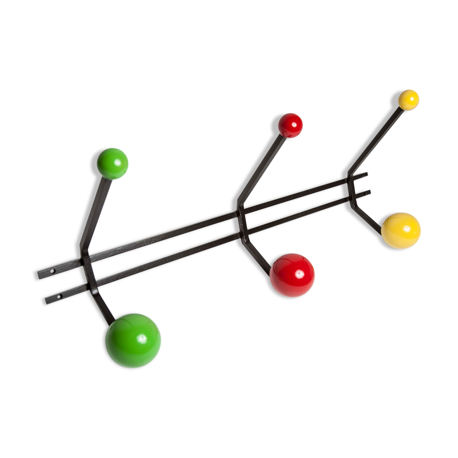 Coat rack 6 balls restored