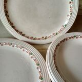 Old art deco plates from the 1930s, service "betty" earthenware Longwy