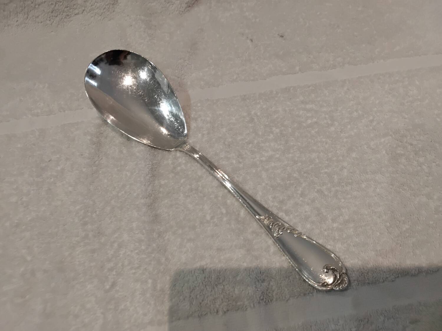 Rice serving shovel silver plated metal goldsmith cross Lorraine style LXV