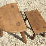 Set 2 decorative milking stools Nature