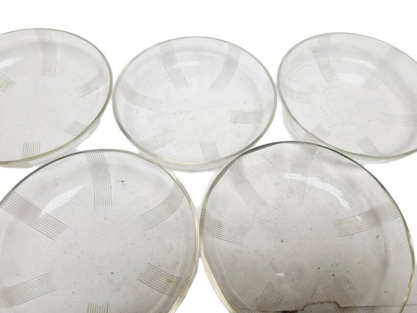 Vintage Art Deco dessert plates, 1930s, set of 6