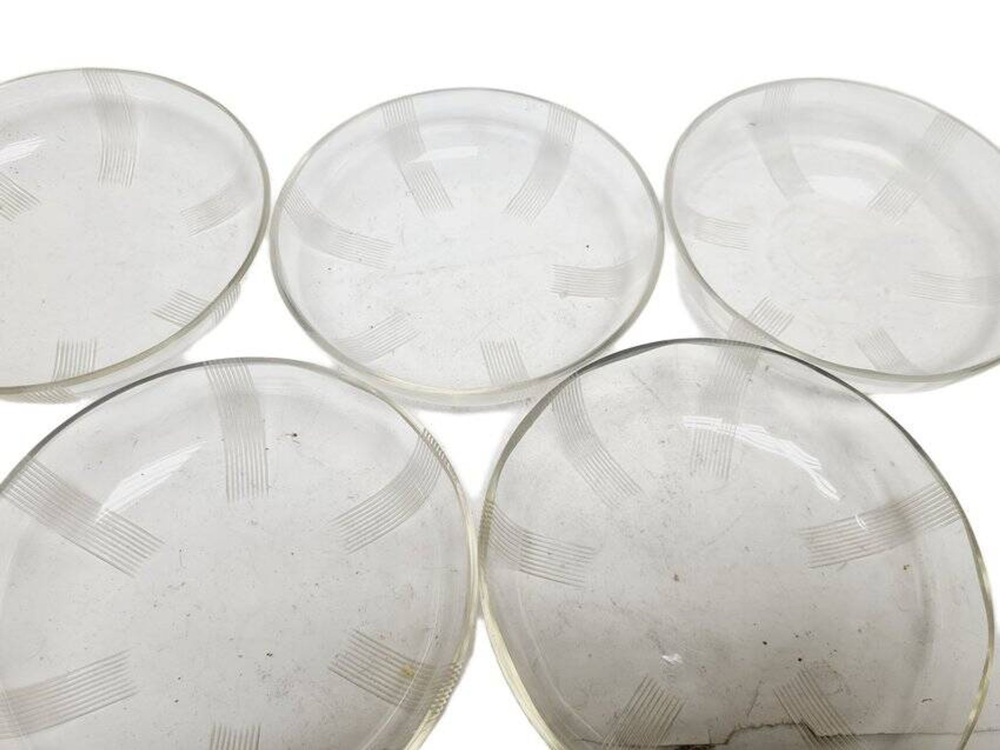 Vintage Art Deco dessert plates, 1930s, set of 6