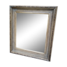 Patinated wall mirror gray with beveled ice, 80 x 70 cm