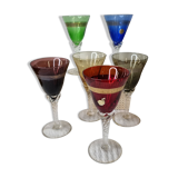6 Murano wine glasses